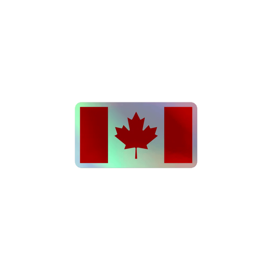 Canadian Flag Holographic Sticker product image (1)