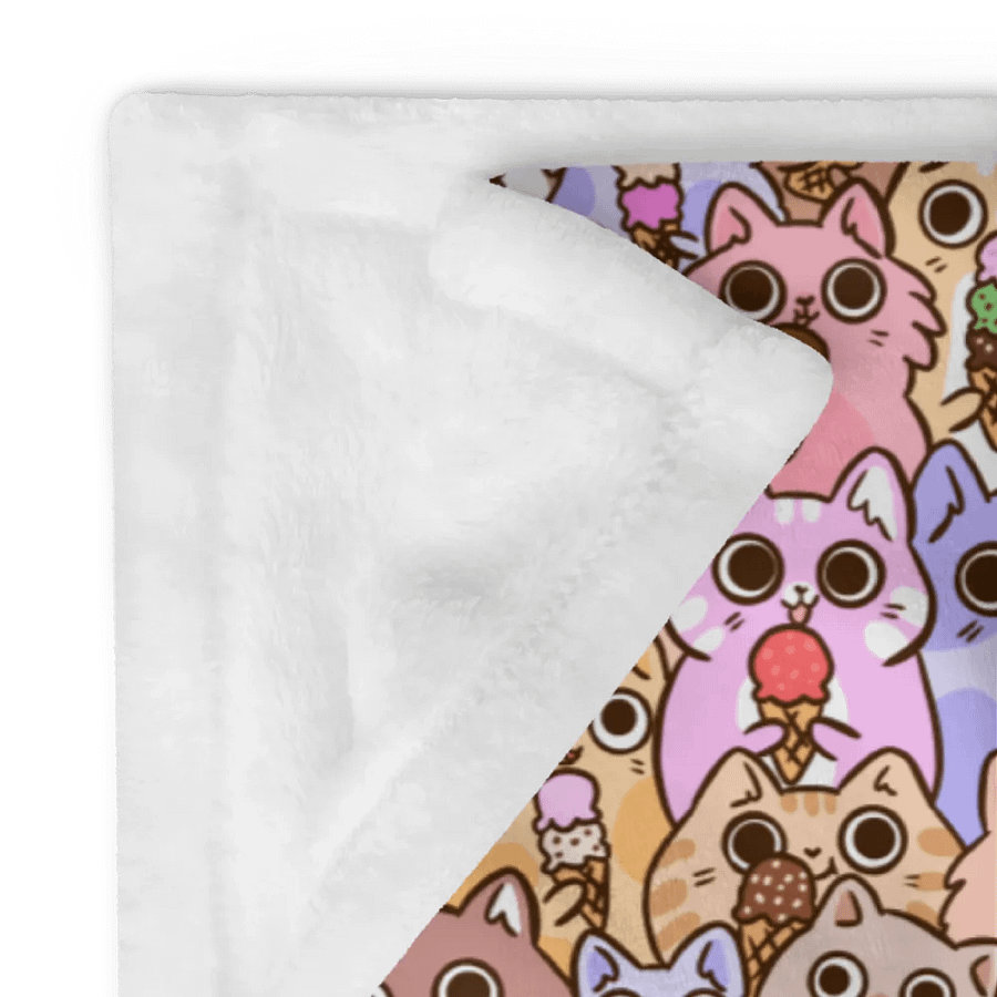 Whimsical Ice Cream Cat Party Throw Blanket product image (12)