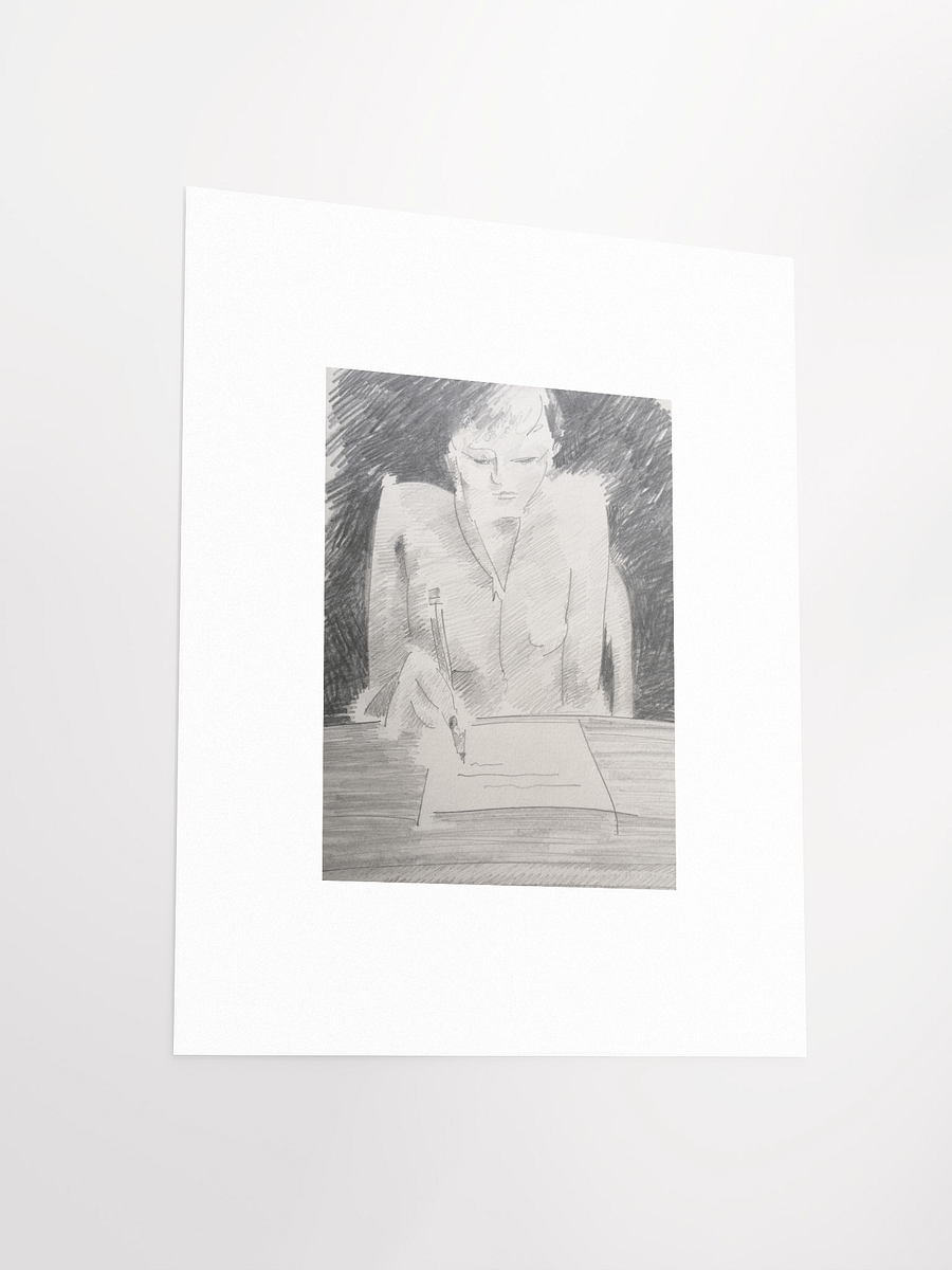 Sloy Writing (pencil sketch) undated print product image (5)