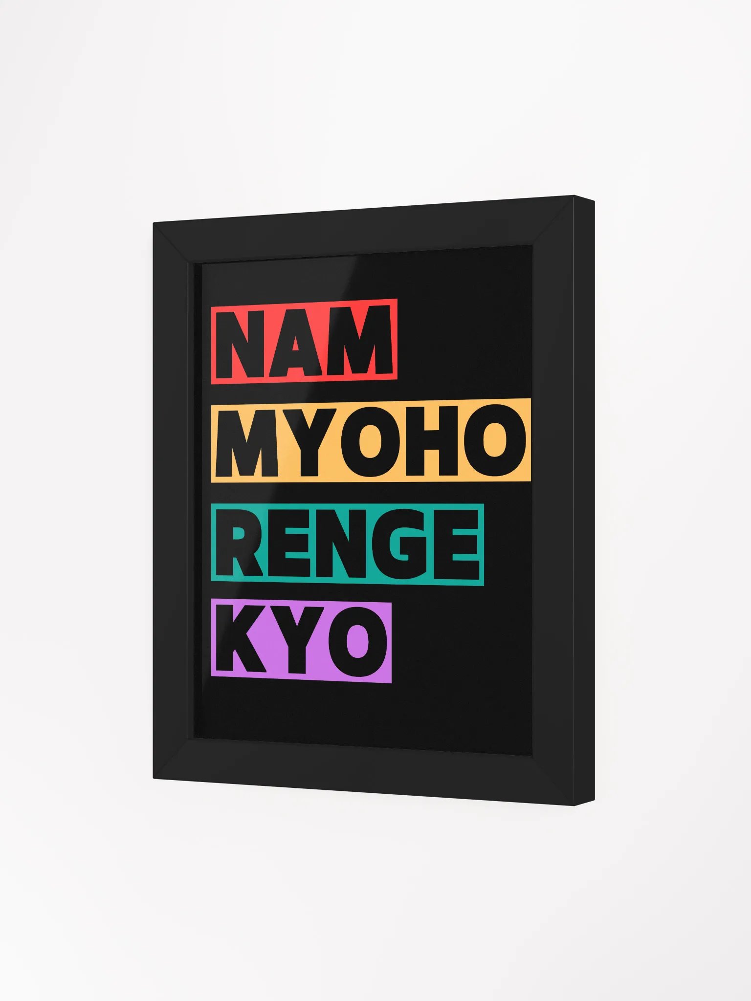 Best Gift: Vibrant Nam-Myoho-Renge-Kyo Framed Matte Poster product image (3)