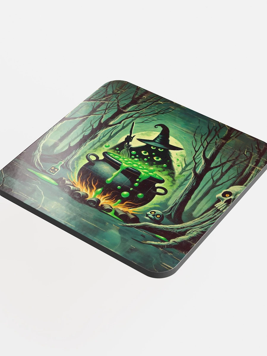 Cauldron Monster Stirring Witch's Brew Cork Coaster product image (4)