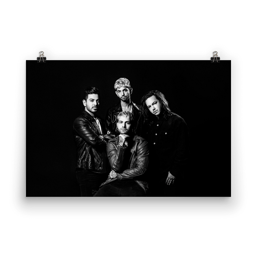 Fame on Fire Black and White Poster product image (1)
