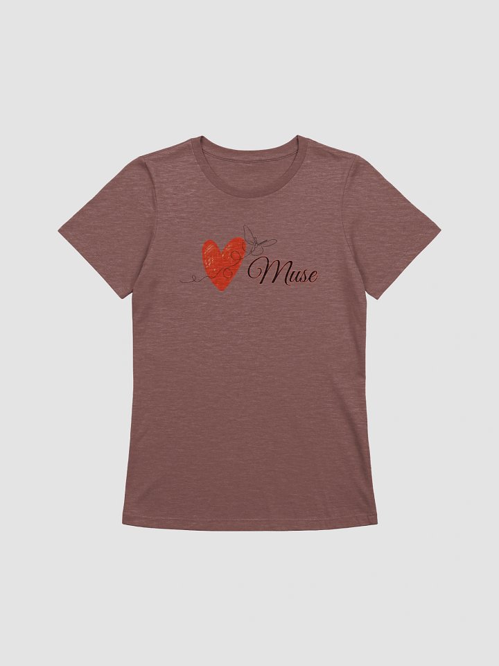 Women's Supersoft Relaxed-fit T-Shirt I Love Muse Letter product image (1)