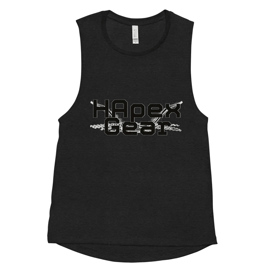 Women's Flowy Muscle Tank - Black HApex Gear Black Logo product image (11)
