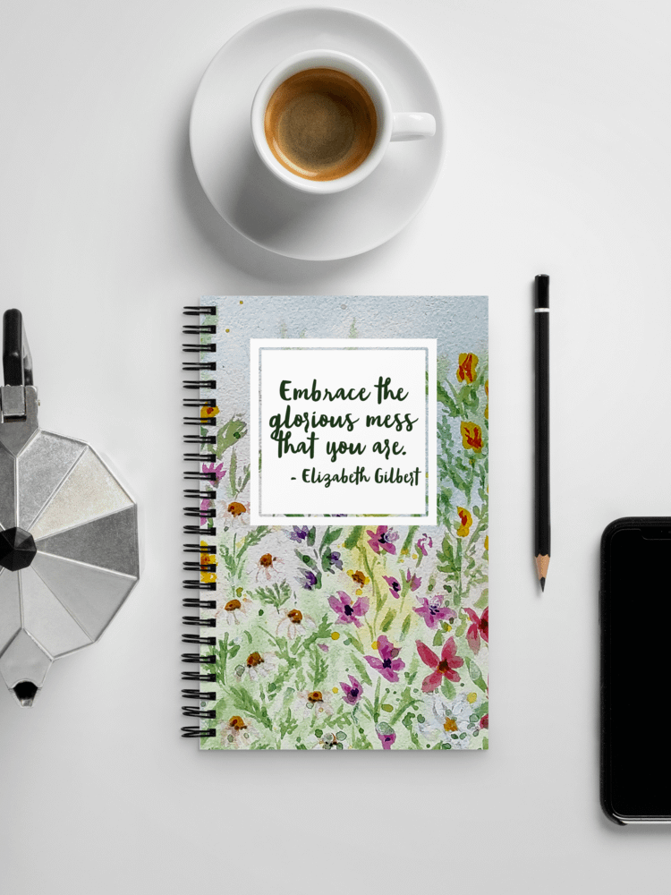 Embrace the Glorious Mess that You Are Wildflowers Notebook product image (8)
