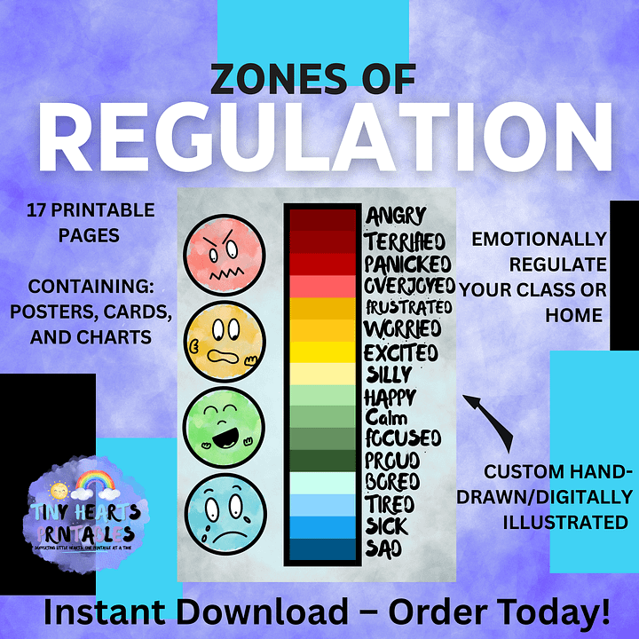 Zones of Regulation Printable Toolkit - 18 Pages | Visual Supports for Emotional Regulation | SEN, EYFS, Classroom Resource product image (2)