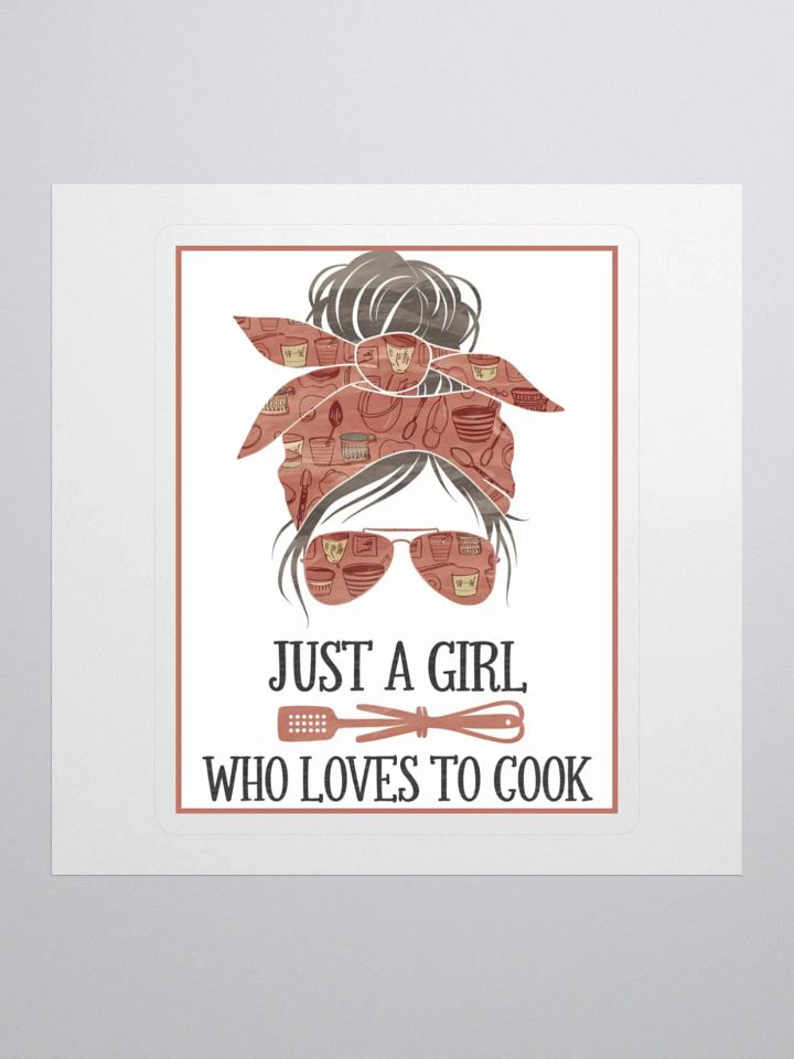 "JUST A GIRL WHO LOVES TO COOK" vinyl sticker product image (1)