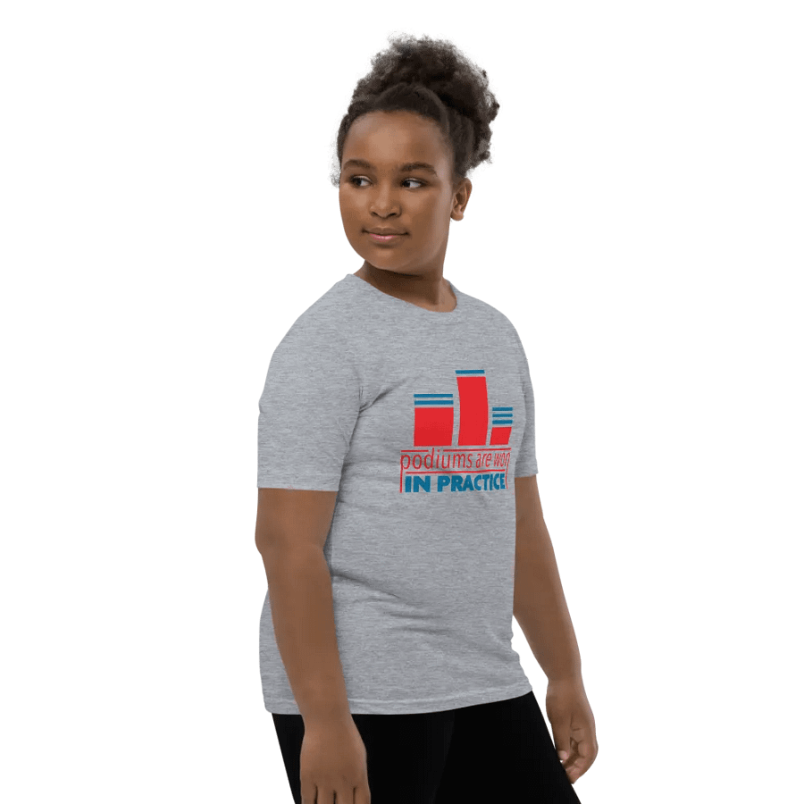 Podiums Are Won In Practice Kids Tee: Orange & Blue product image (11)