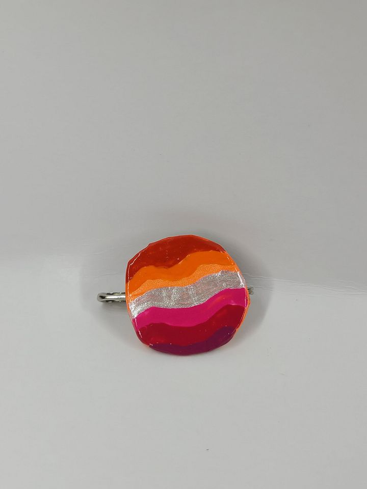 lesbian pride bottle cap pin product image (1)