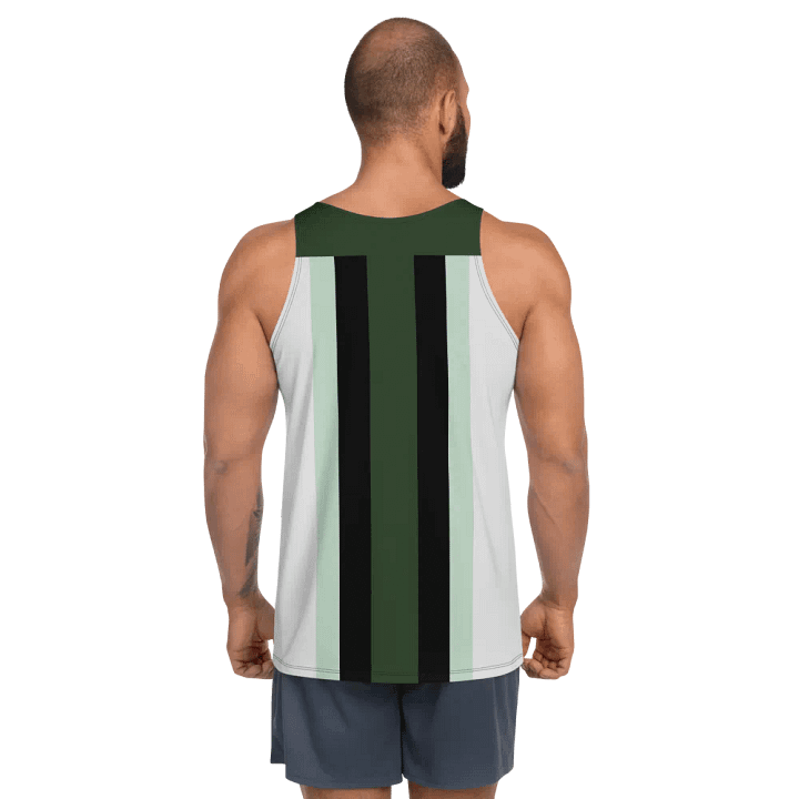 Greeen and Black Stripe Grace of God Men's Tank-top product image (2)