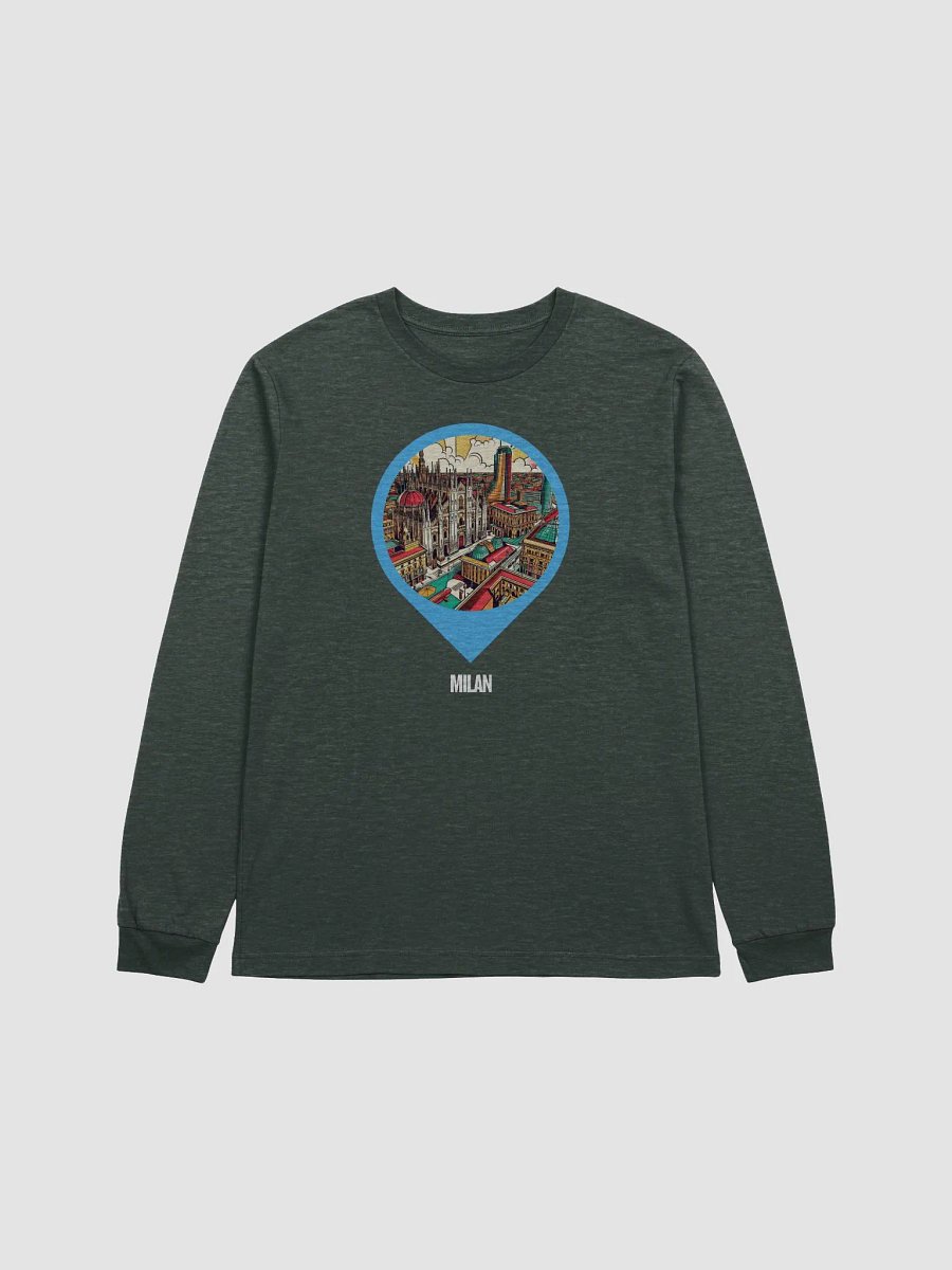 Bella+Canvas Supersoft Long Sleeve T-Shirt | AI Design Milan city product image (2)