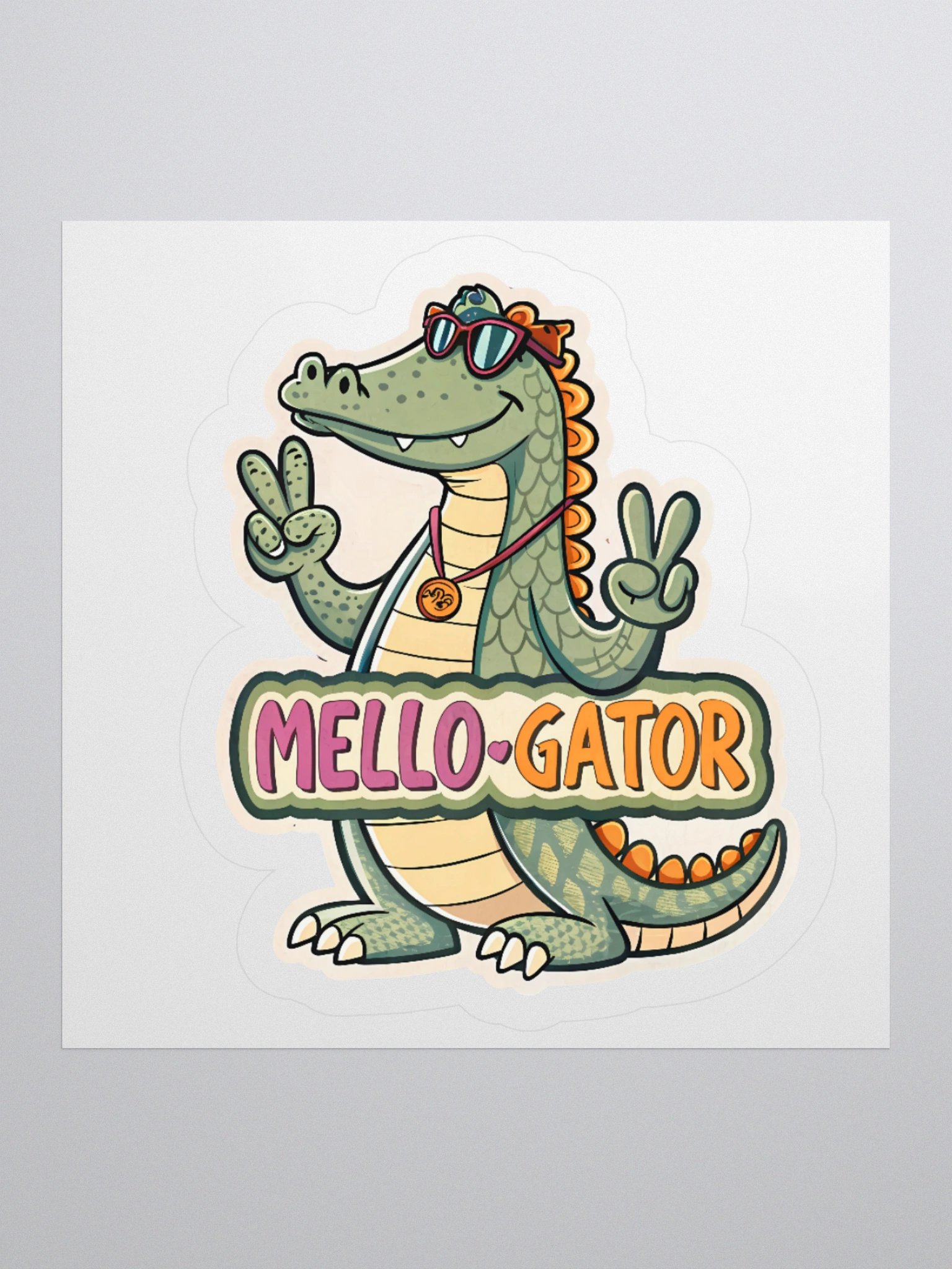 Mello-Gator Peace Sign Sticker product image (2)