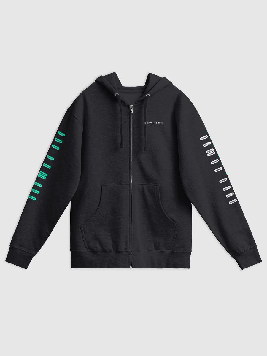 SHITTING RN ZIP-UP HOODIE [BLACK] product image (2)