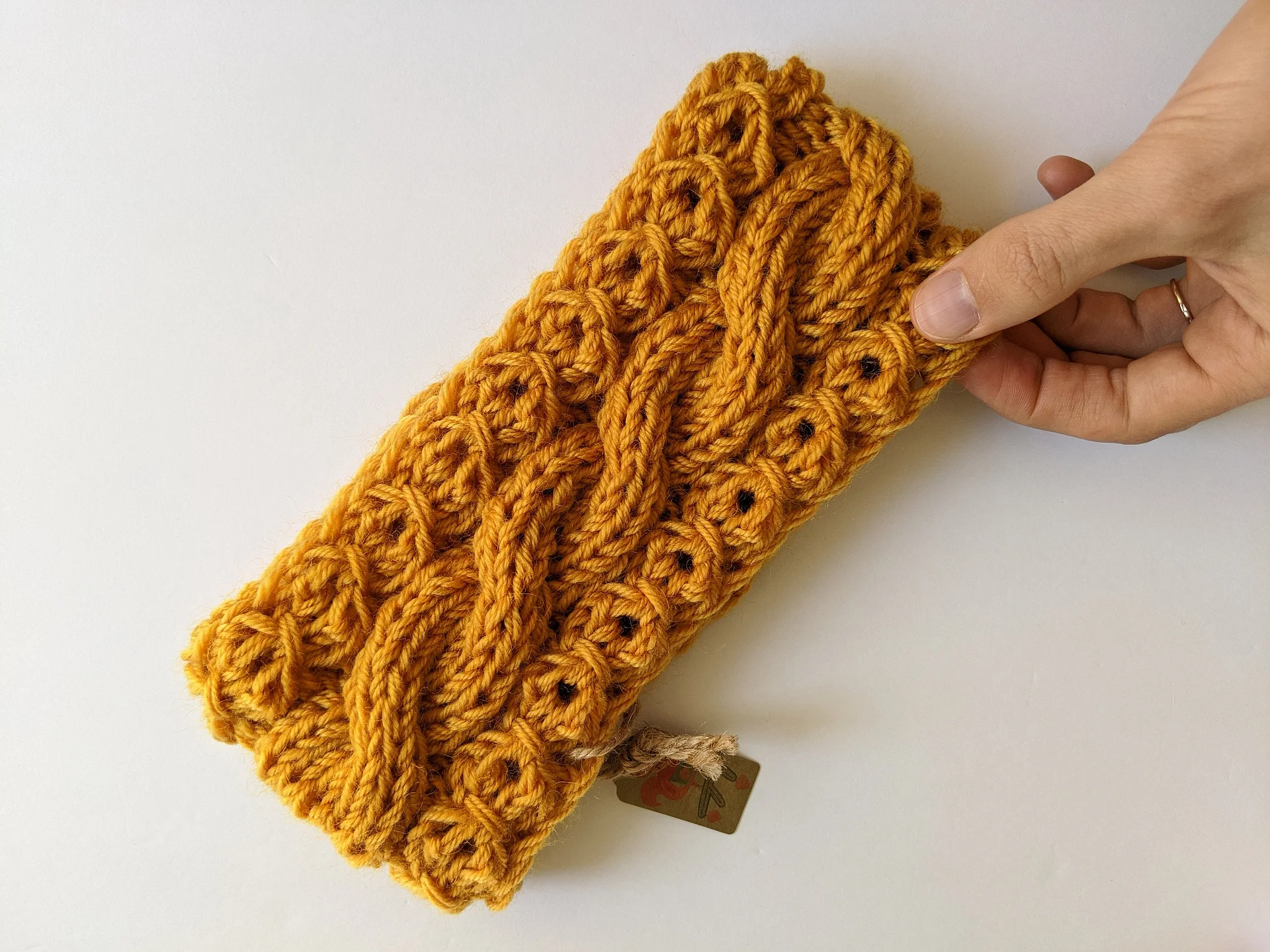 Chunky Mock Cable Knit Headband Pattern product image (5)