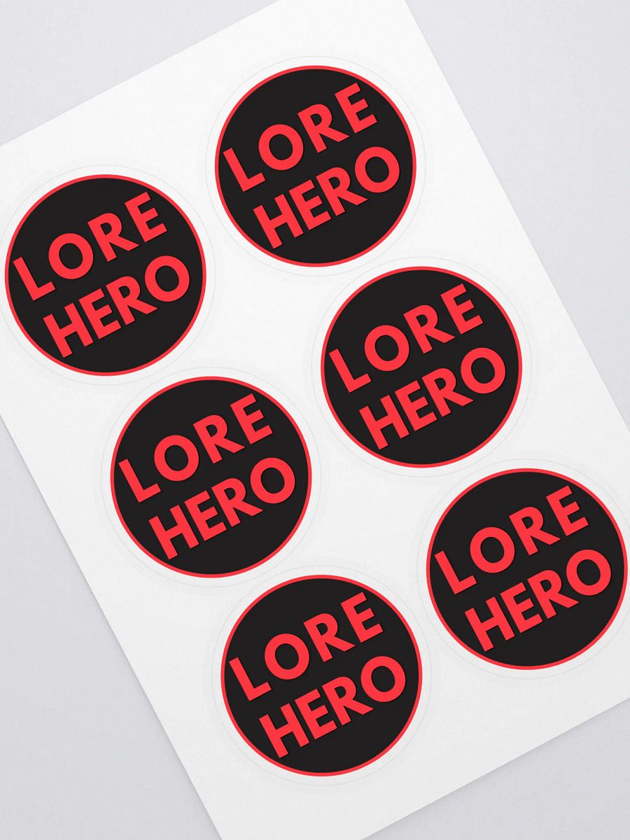 Lore Hero 2.33" sticker sheet (6 pack) product image (1)