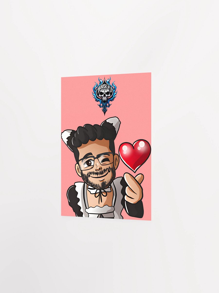 "Maid J " Heart Poster (Pink) product image (2)