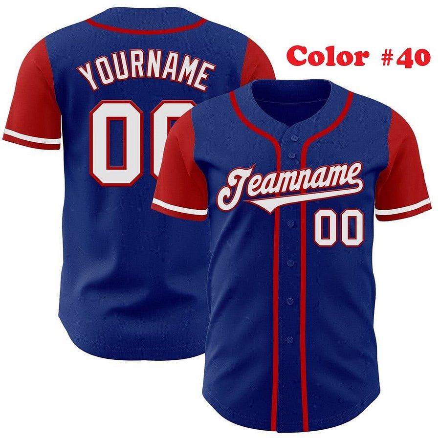 Authentic Baseball Jersey, Custom Baseball Jersey, Personalized Sport Jersey, Straight Lines 1 Color Body and Sleeve Color product image (8)