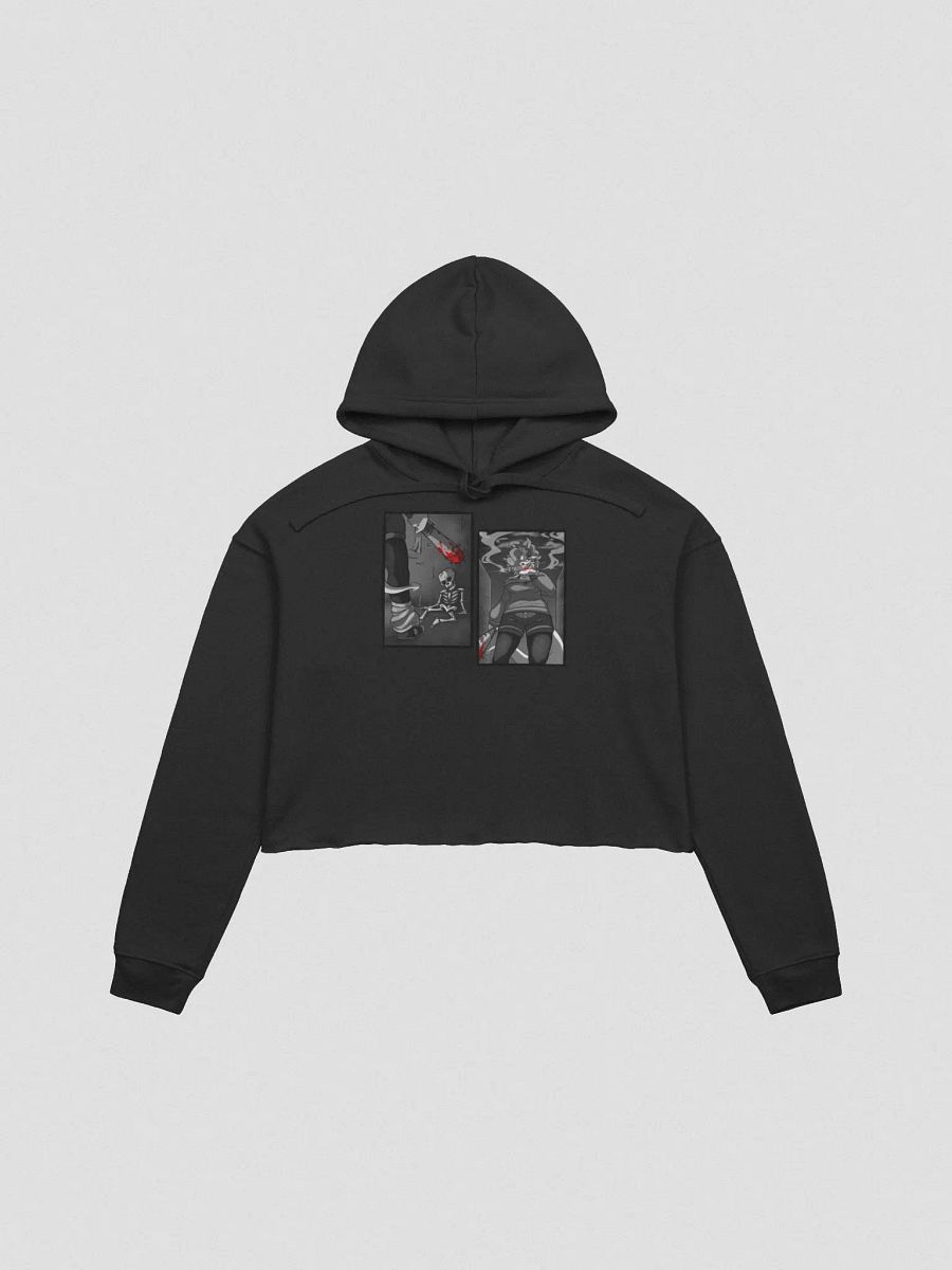 Sketchy's Scuffle | Manga Panel Crop Hoodie product image (2)