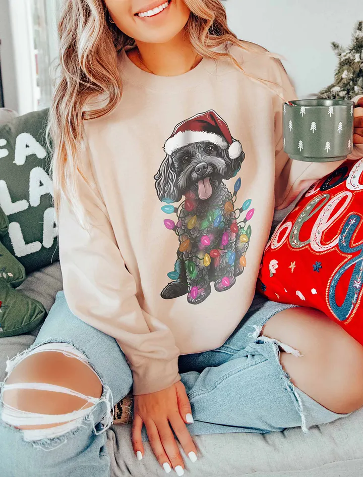Funny Toy Poodle(Gray) Christmas Sweatshirt product image (16)