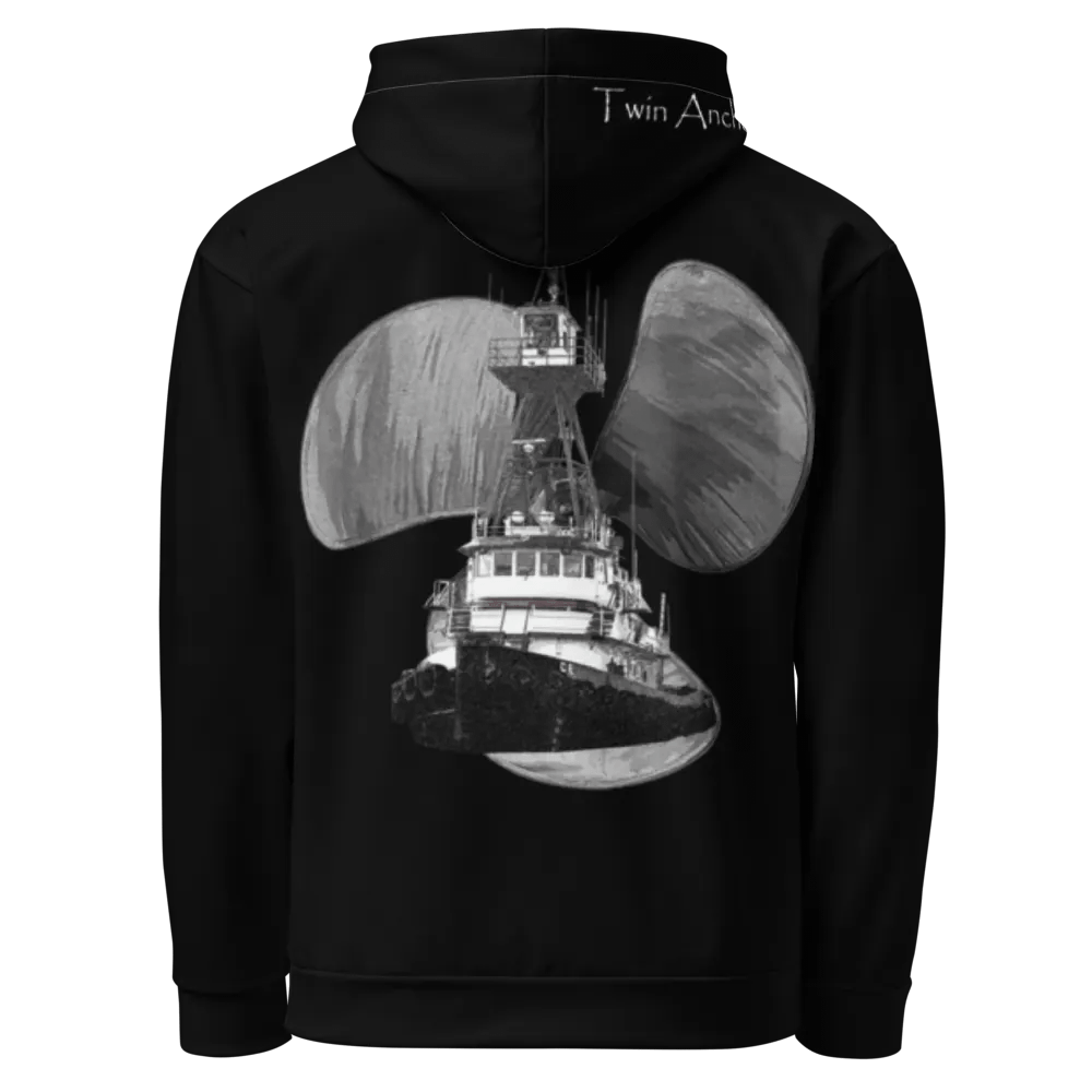 Black Three blade prop Tug CE Hoodie product image (1)
