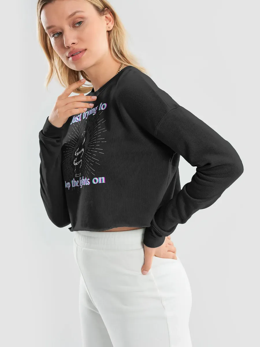 "Just Trying to Keep the Lights On" Cropped Sweater product image (10)