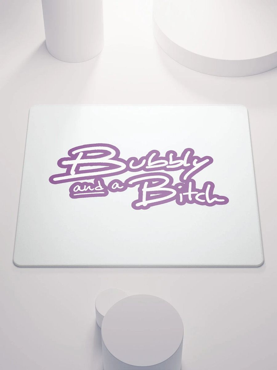 Bubbly and a B*tch (lined design, #763D7D) mouse pad product image (1)