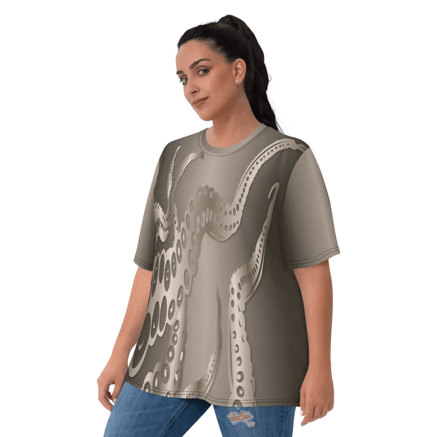 Octopus Tentacles Bronze All Over Print T-shirt product image (10)