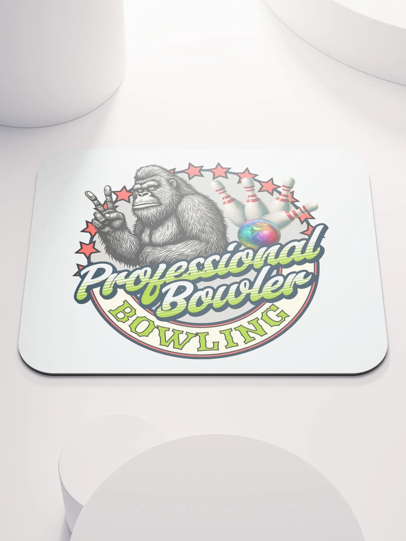 Professional Bowler Sasquatch Bowling Mouse Pad product image (2)