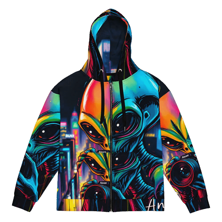 Cosmic Capture Unisex Zip Hoodie product image (1)
