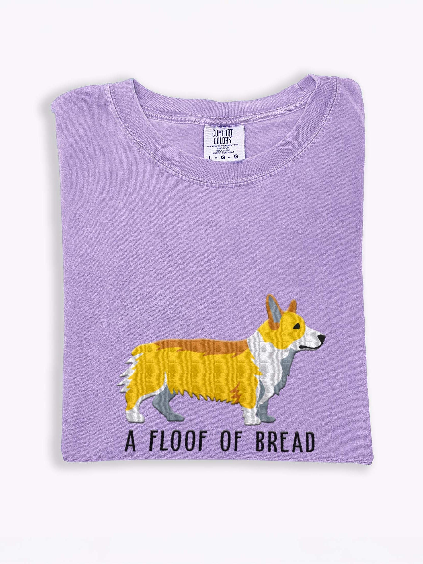 A Floof of Bread T-Shirt(Embroidered) of a Pembroke Welsh Corgi(Lemon) product image (1)