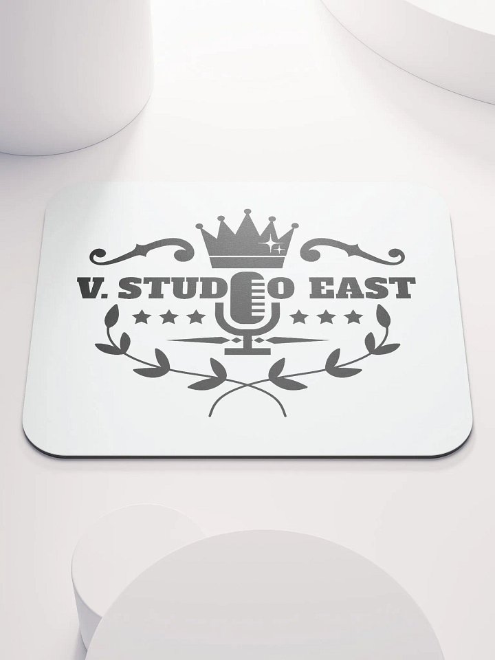 White mousepad with black logo (small) product image (1)