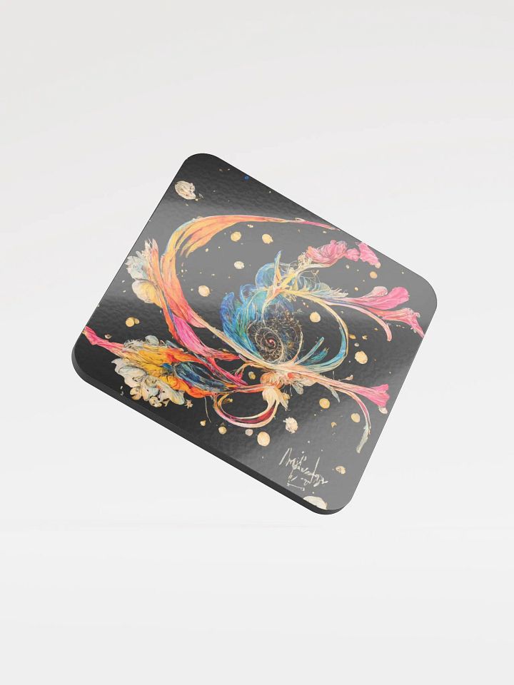 Whimsical Floral Swirl Cork Coaster product image (1)