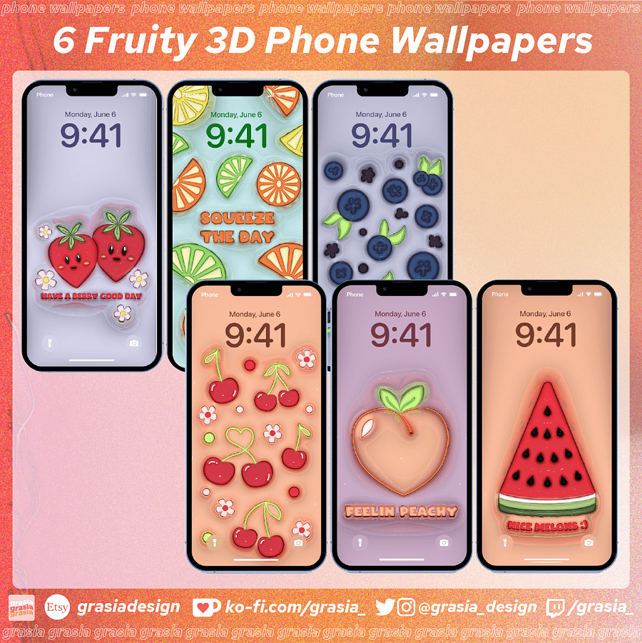 Fruity 3D Phone Wallpapers ♡ product image (1)