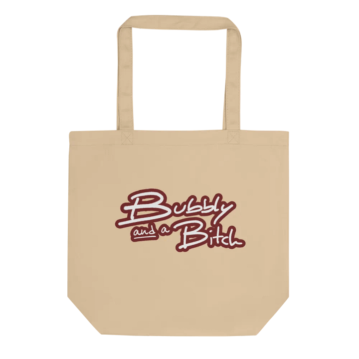 Bubbly and a B*tch (lined design, #6D1616) tote bag product image (4)