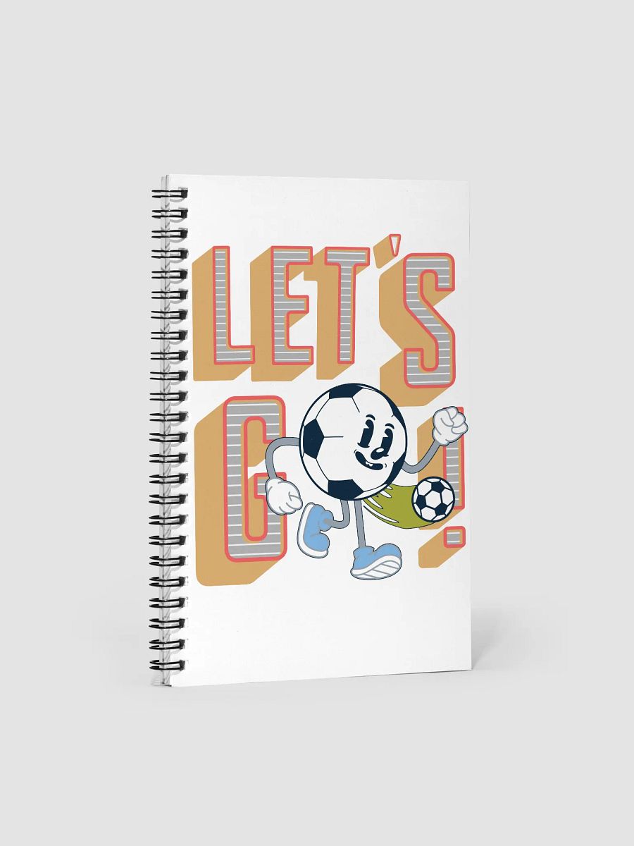 Lets Go Mascot Soccer Ball Character Spiral Notebook product image (1)