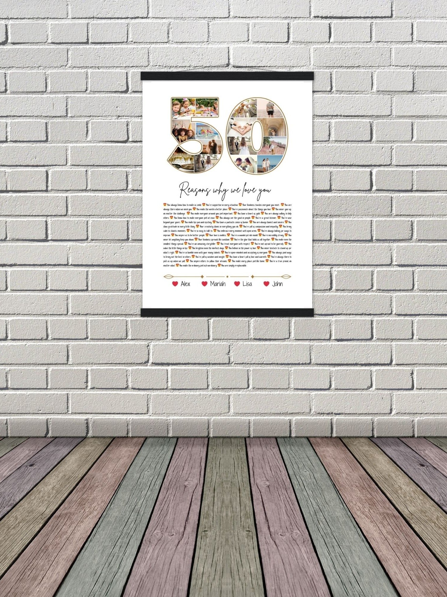 50 Reasons Why We Love You Canva Template product image (7)