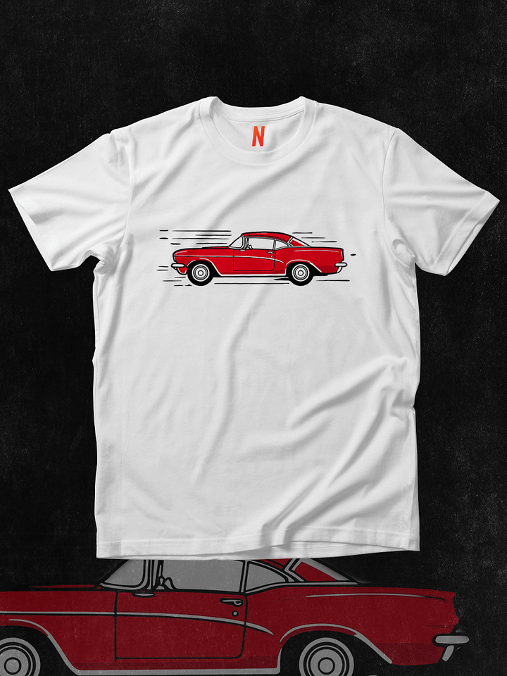 Retro Car - Printed Tee High Quality product image (1)