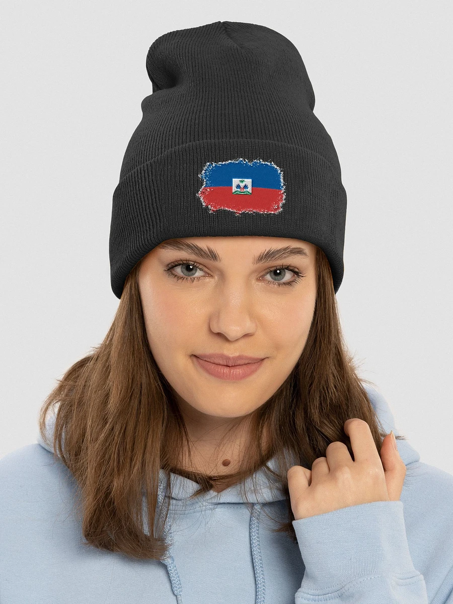 Haitian Flag Grunge Beanie product image (14)