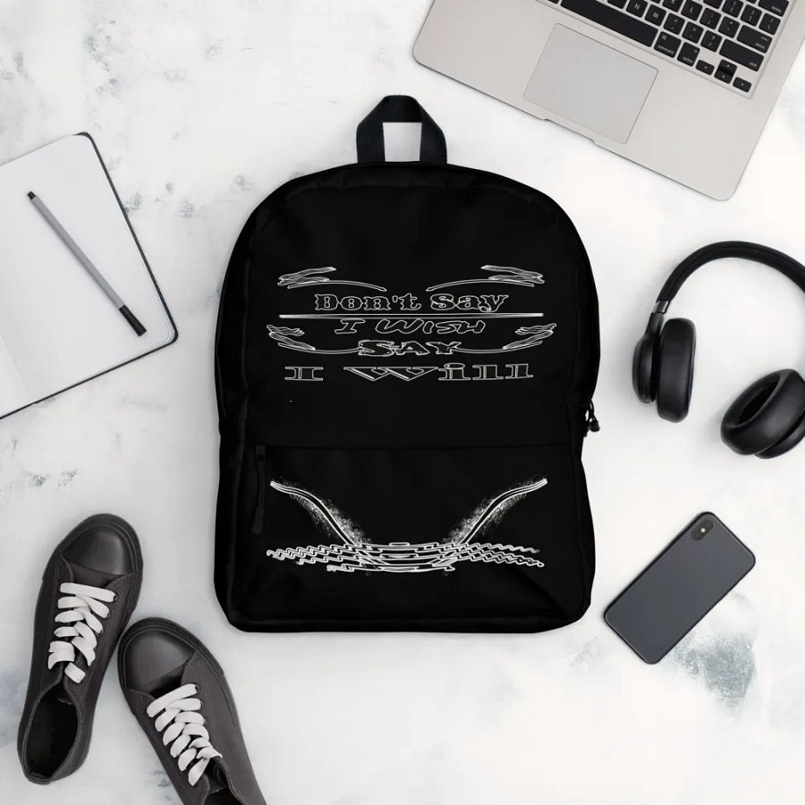 Dont Say I Wish Say I Will - Black - Backpack product image (12)