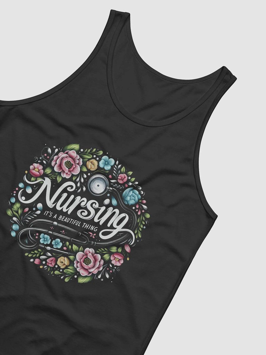 Nursing is a Beautiful Thing Tank, Floral Nursing Stethoscope product image (13)