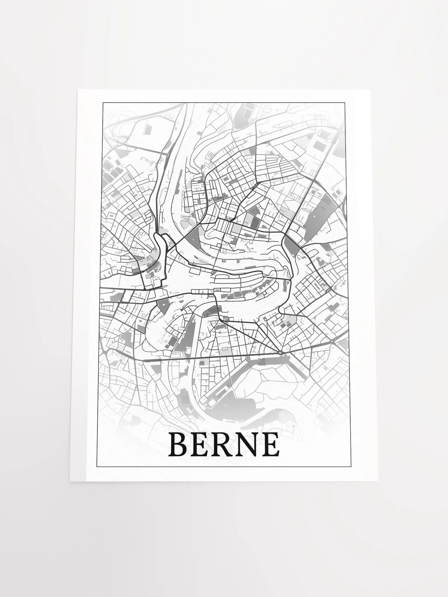 Berne, Suisse, city map print product image (16)
