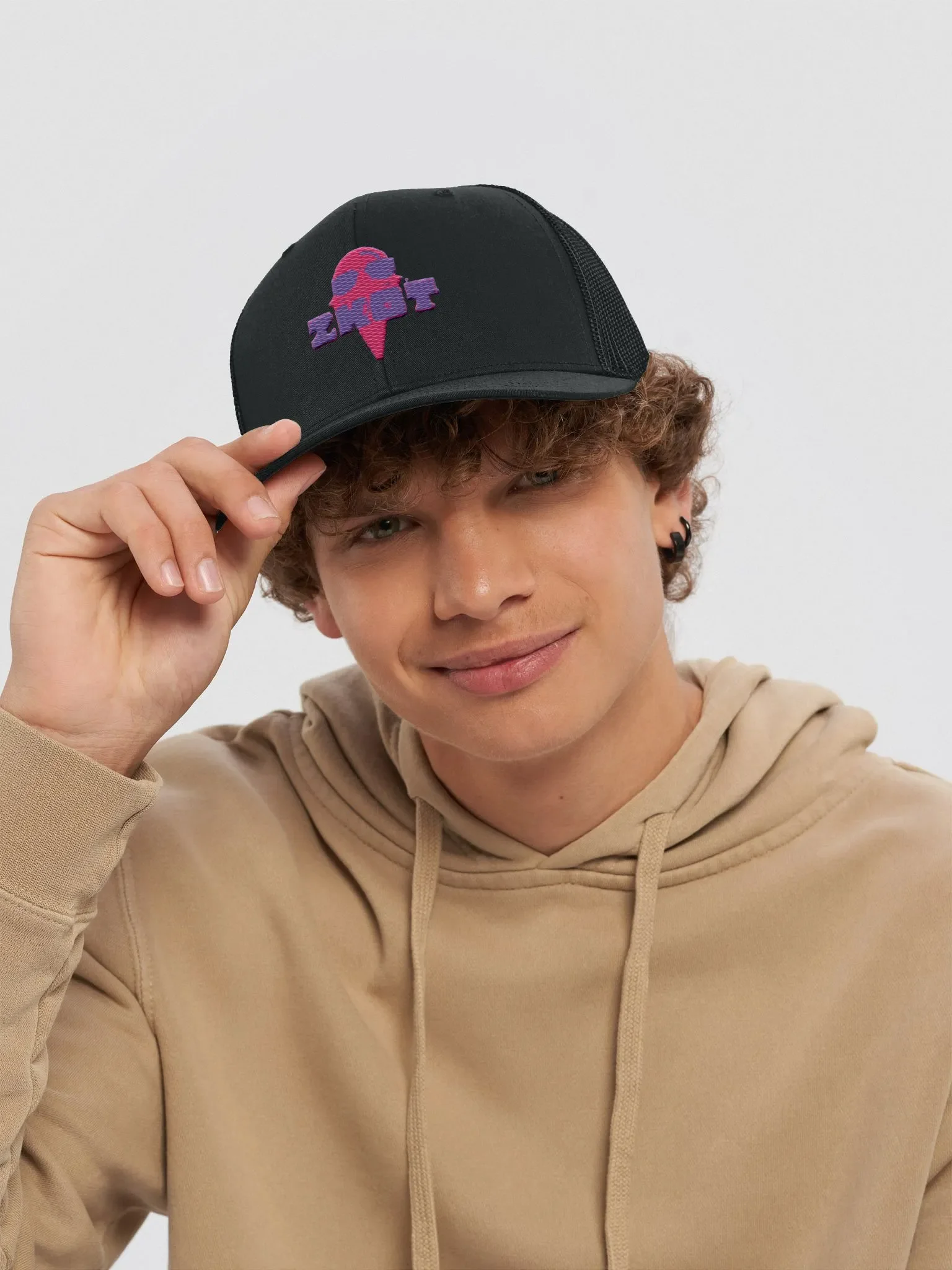 Pink Logo ZKOT Mesh Hat - Show your Support with Style - Headwear product image (6)