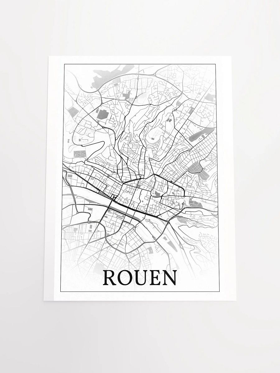 Rouen, France, city map print product image (18)