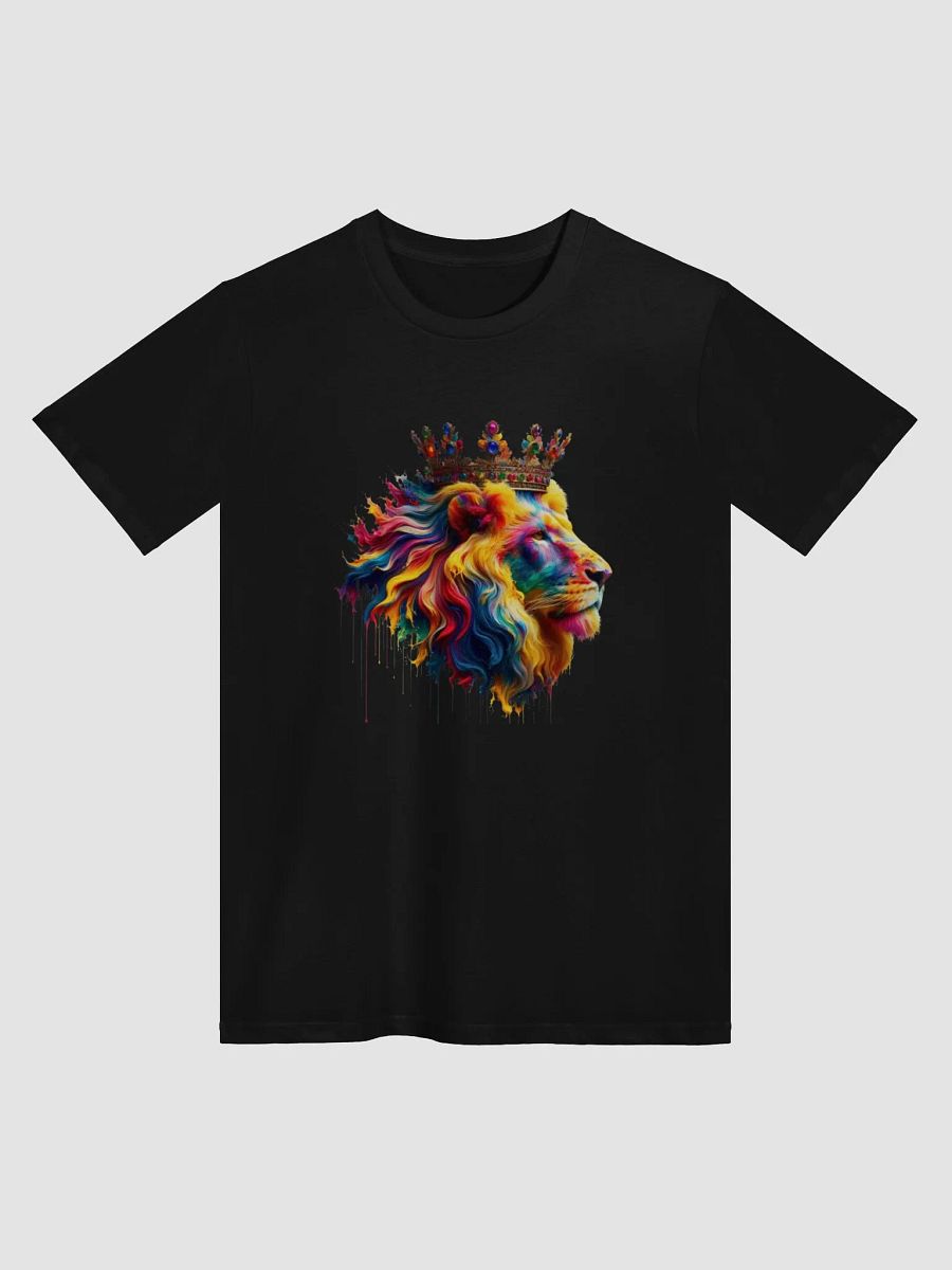 Lion King Graphic Tee, Colorful Lion Head with Crown TShirt, Vibrant Animal Art Shirt, Unique Lion Artwork Tee, Bold Graphic TShirt Gift T-Shirt product image (4)