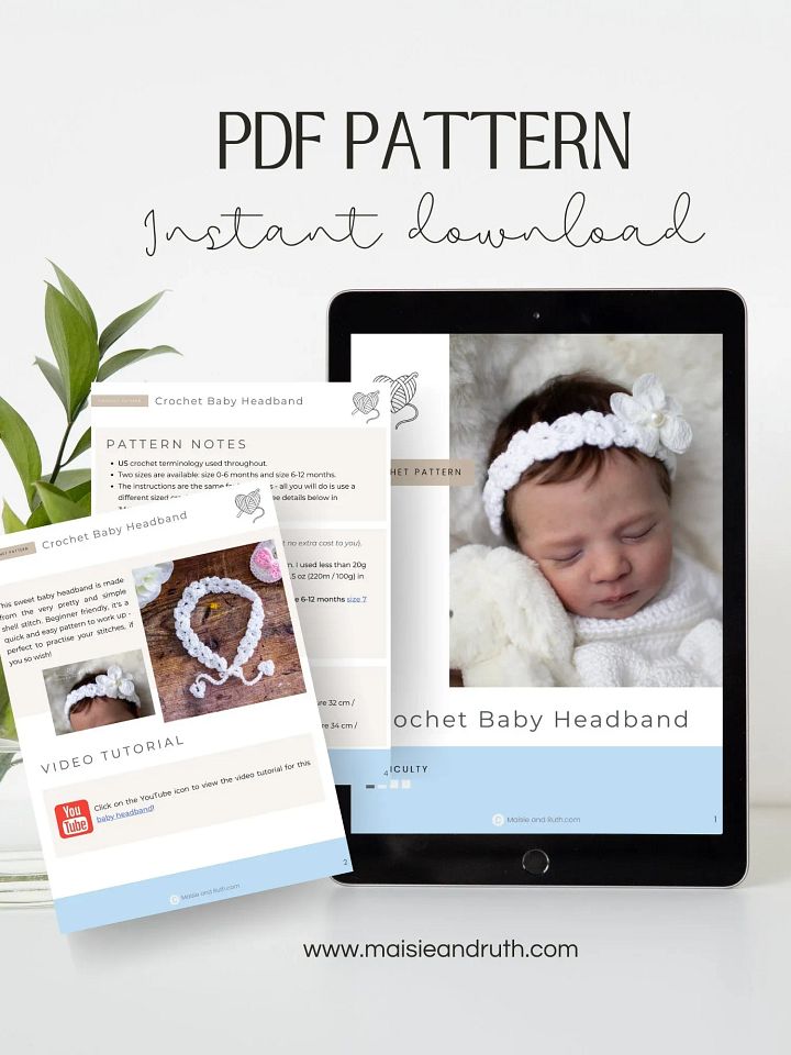 Crochet Pattern: Beginner Baby Headband product image (2)