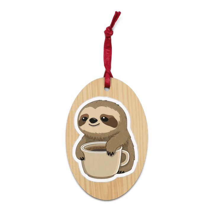 Sloth's Mug Wooden Ornaments product image (9)