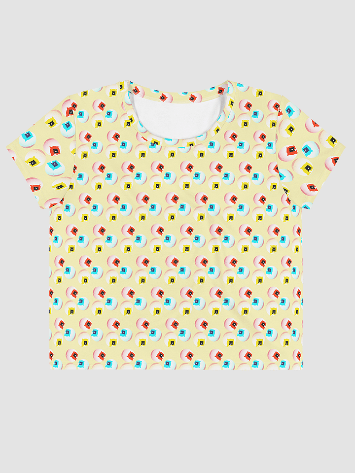 AIBALL All-Over Print Crop Tee (Yellow) product image (1)