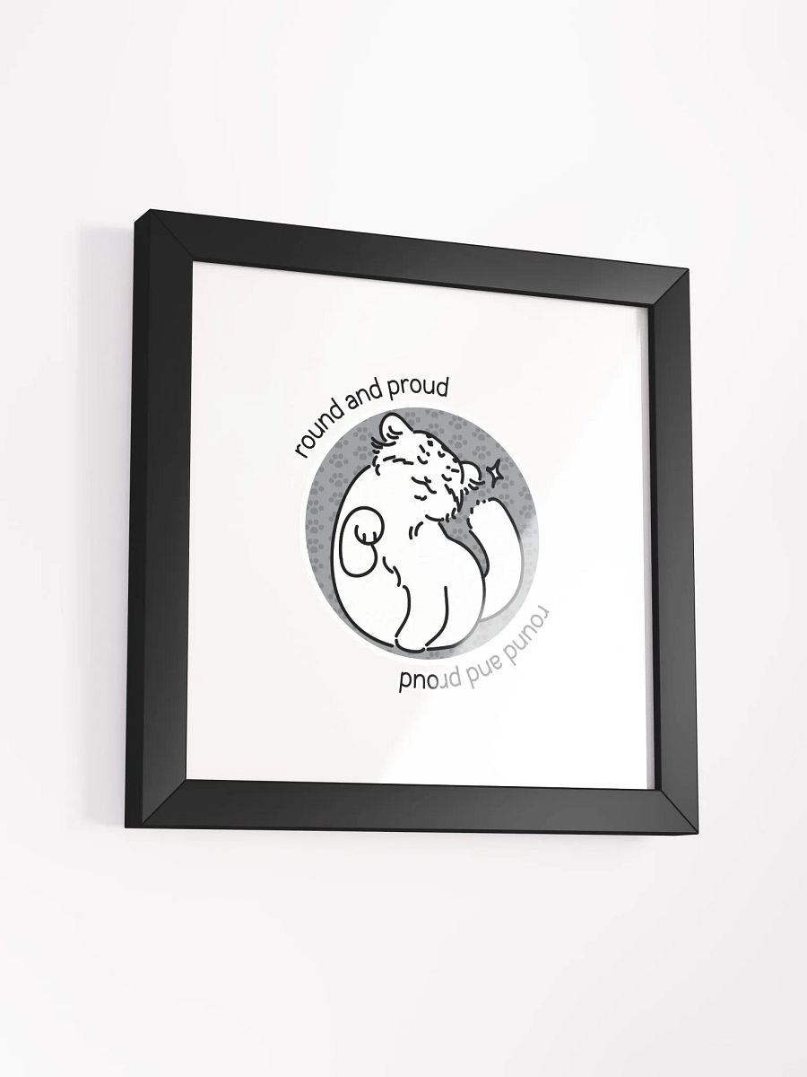 Round and Proud Manul Unlabeled Version - Framed Print product image (3)