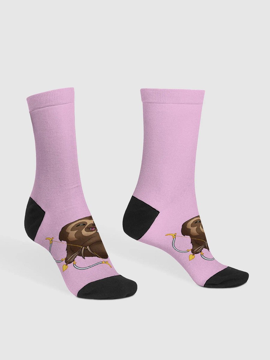 Pink Cupid Sloth Crew Socks product image (3)