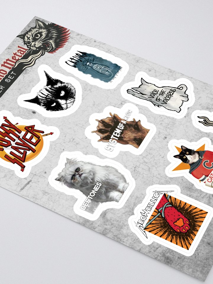Cats and Metal Sticker Set 1 product image (2)